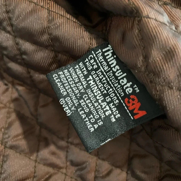 Vintage Wilsons Leather Coat Jacket Distressed Heavyweight Thinsulate - Picture 13 of 14